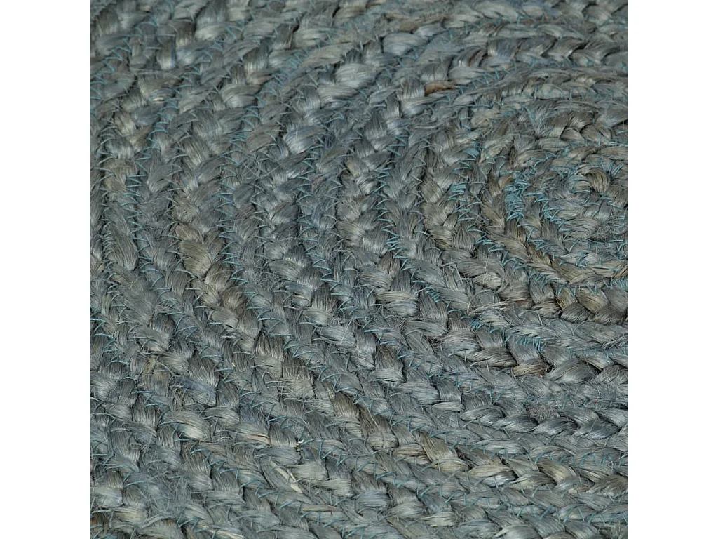 Tapis fait à la main jute rond 240 cm vert olive