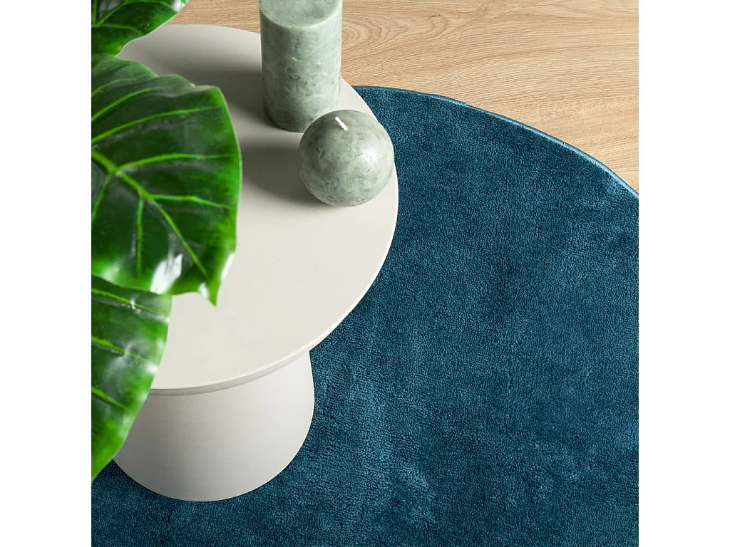 Tapis à poils courts turquoise ø 200 cm