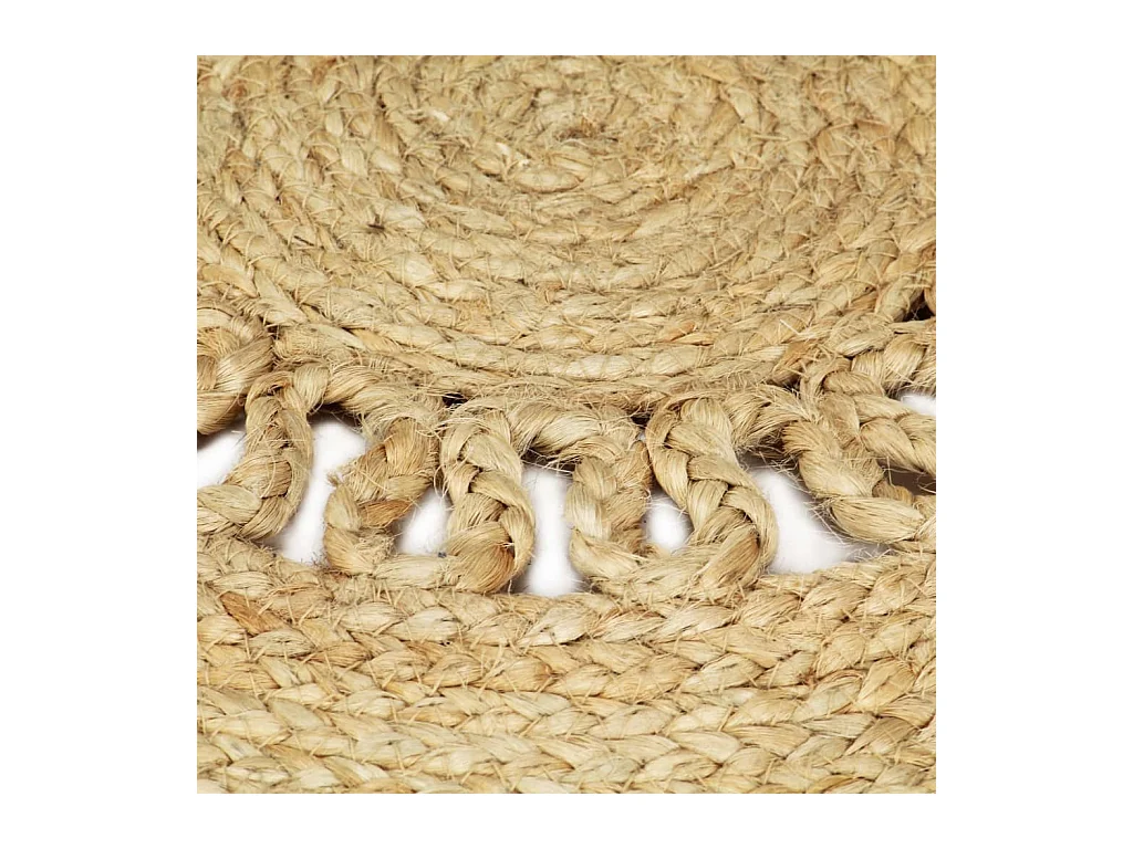 Tapis fait à la main jute tressée 210 cm