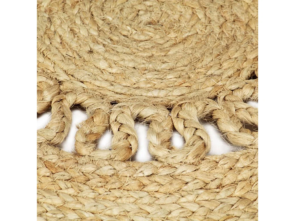 Tapis fait à la main jute tressée 210 cm