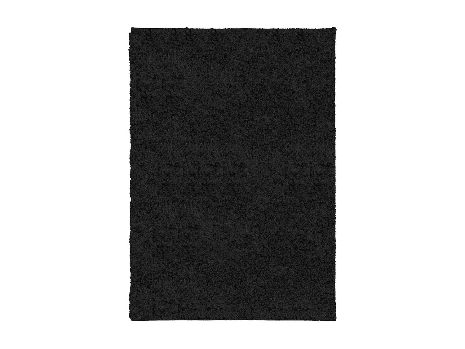 Tapete shaggy de pelo alto 160x230 cm preto