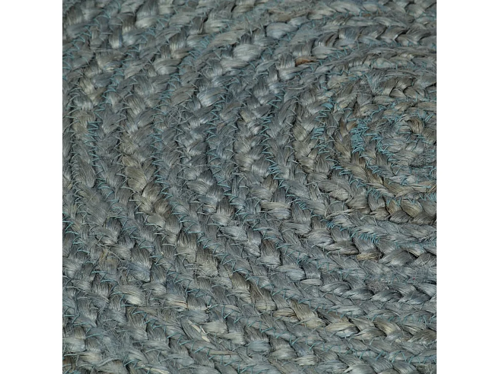 Tapis fait à la main jute rond 180 cm vert olive