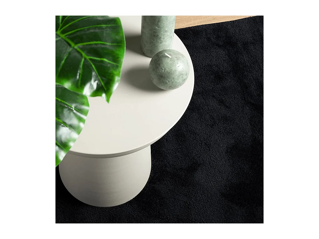 Tapete de pelo curto OVIEDO 80x150 cm preto