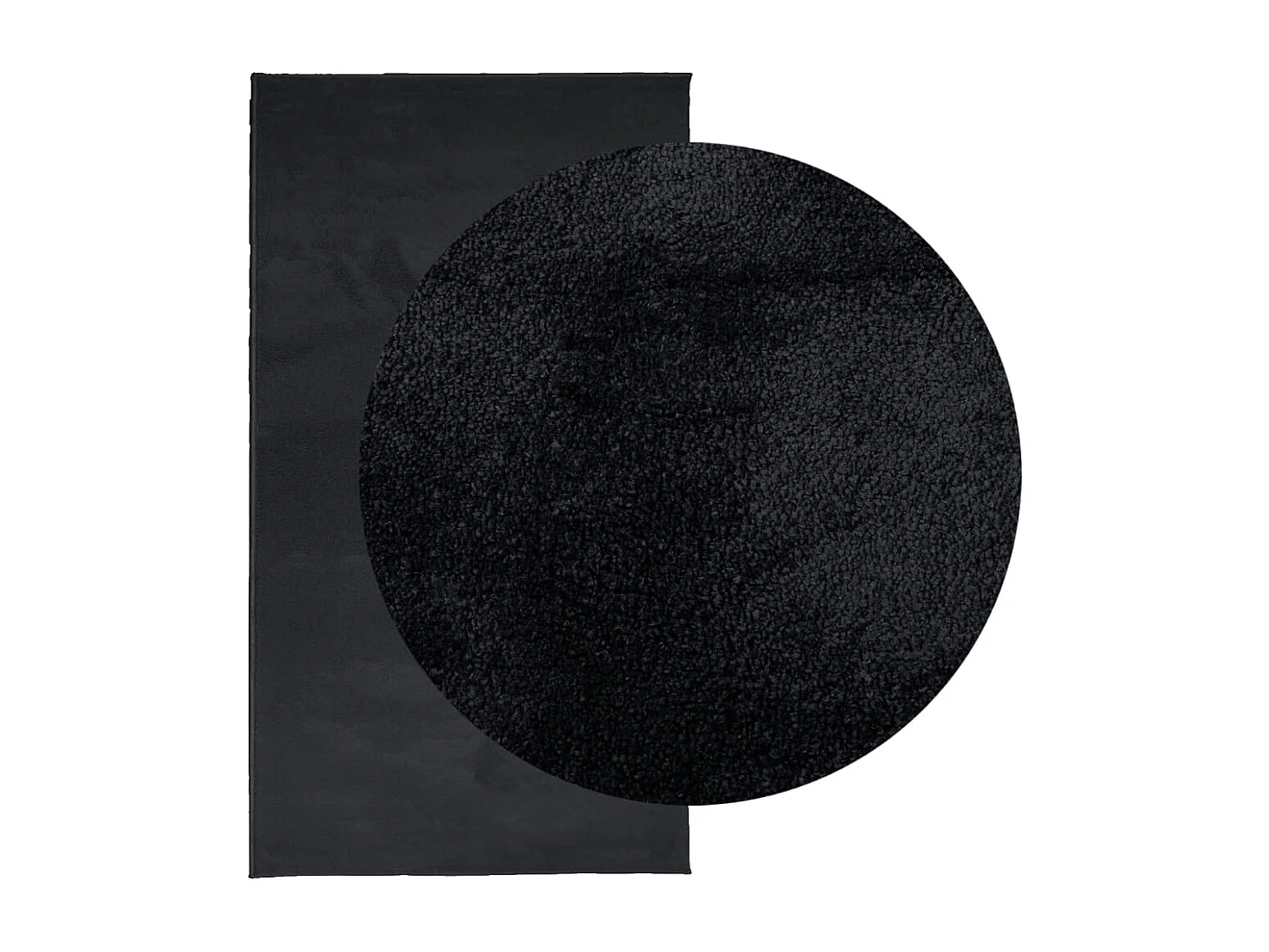 Alfombra de pelo corto OVIEDO negro 80x150 cm
