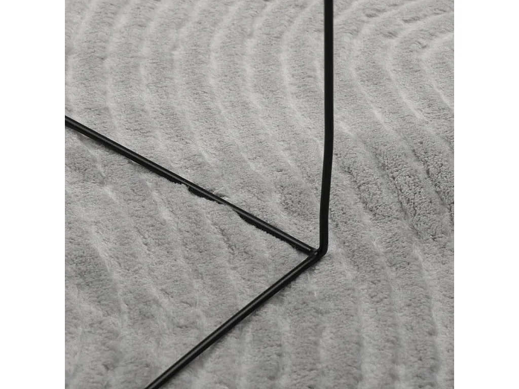 Tapis poils courts style scandinave gris 120x170 cm