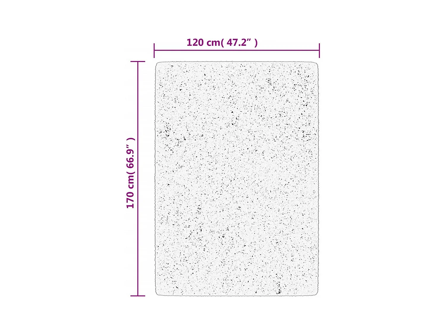 Tapete de pelo curto IZA visual escandinavo 120x170 cm cinzento