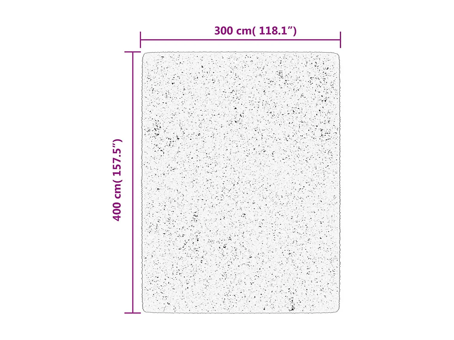 Alfombra de pelo largo moderna azul 300x400 cm