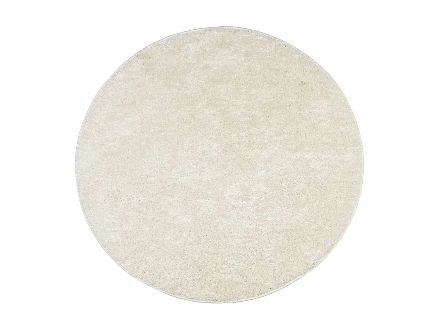 Tapis à poils longs aspect brillant crème ø 120 cm