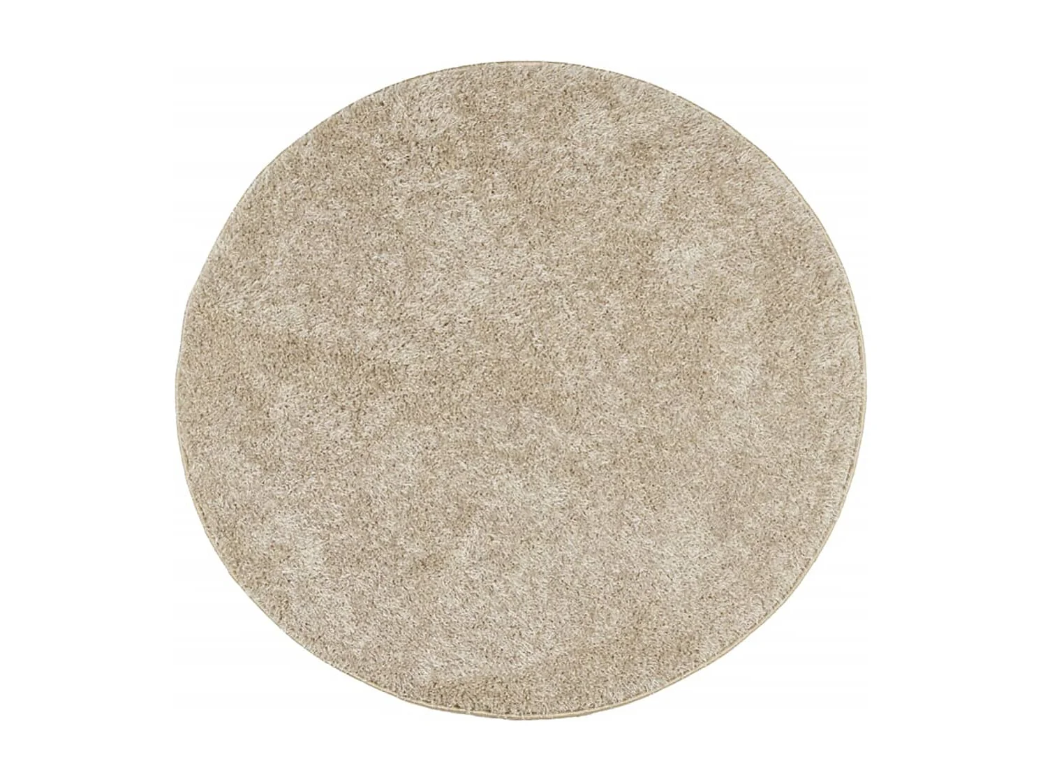 Alfombra pelo largo aspecto brillante beige Ø 160 cm