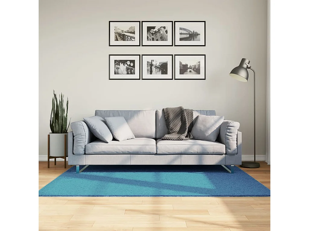 Tapete de pelo curto OVIEDO 120x170 cm turquesa