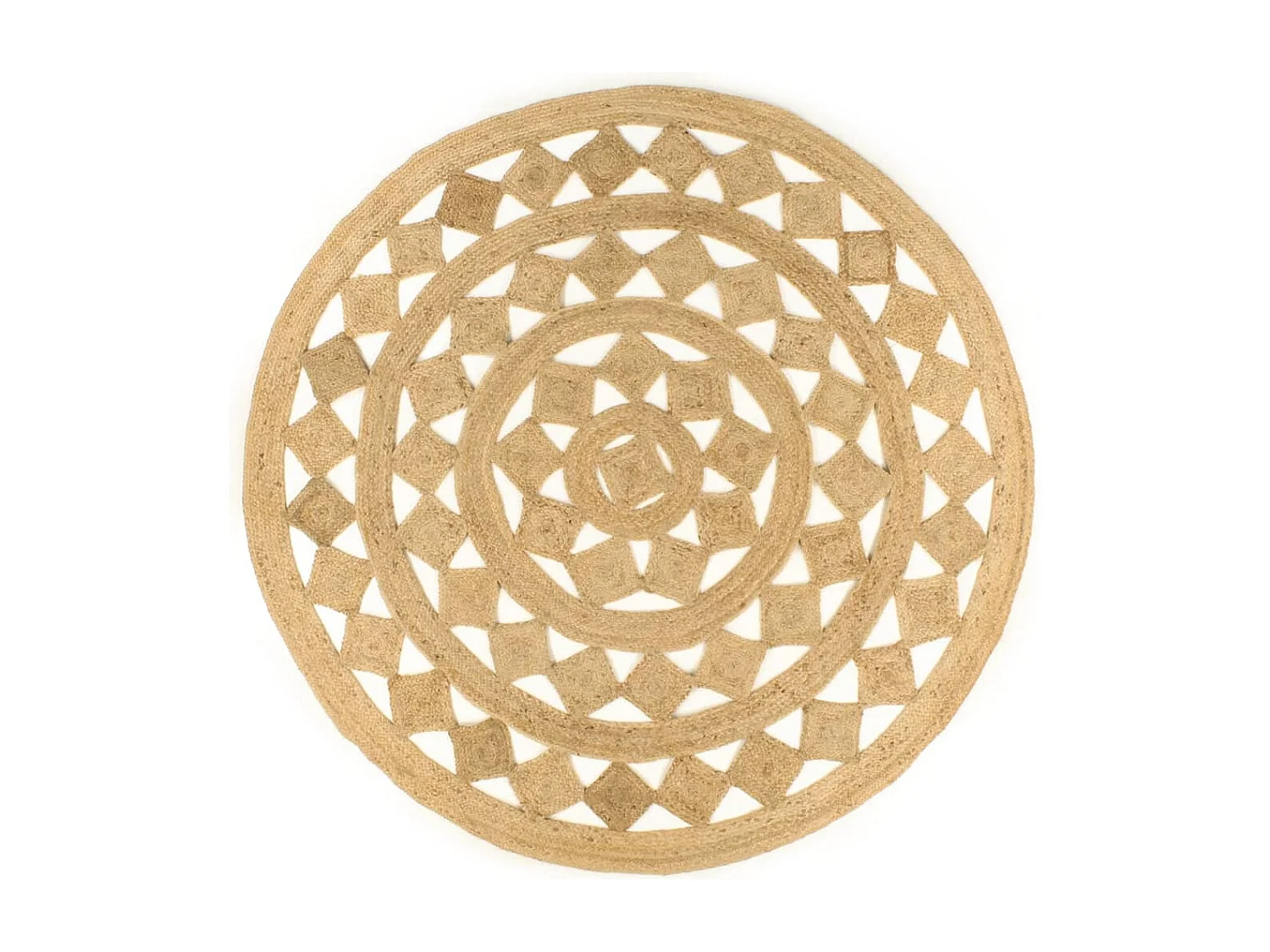 Tapete artesanal em juta trançada 210 cm