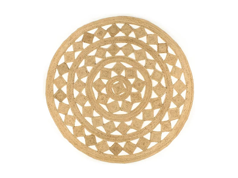 Tapis fait à la main jute tressée 210 cm