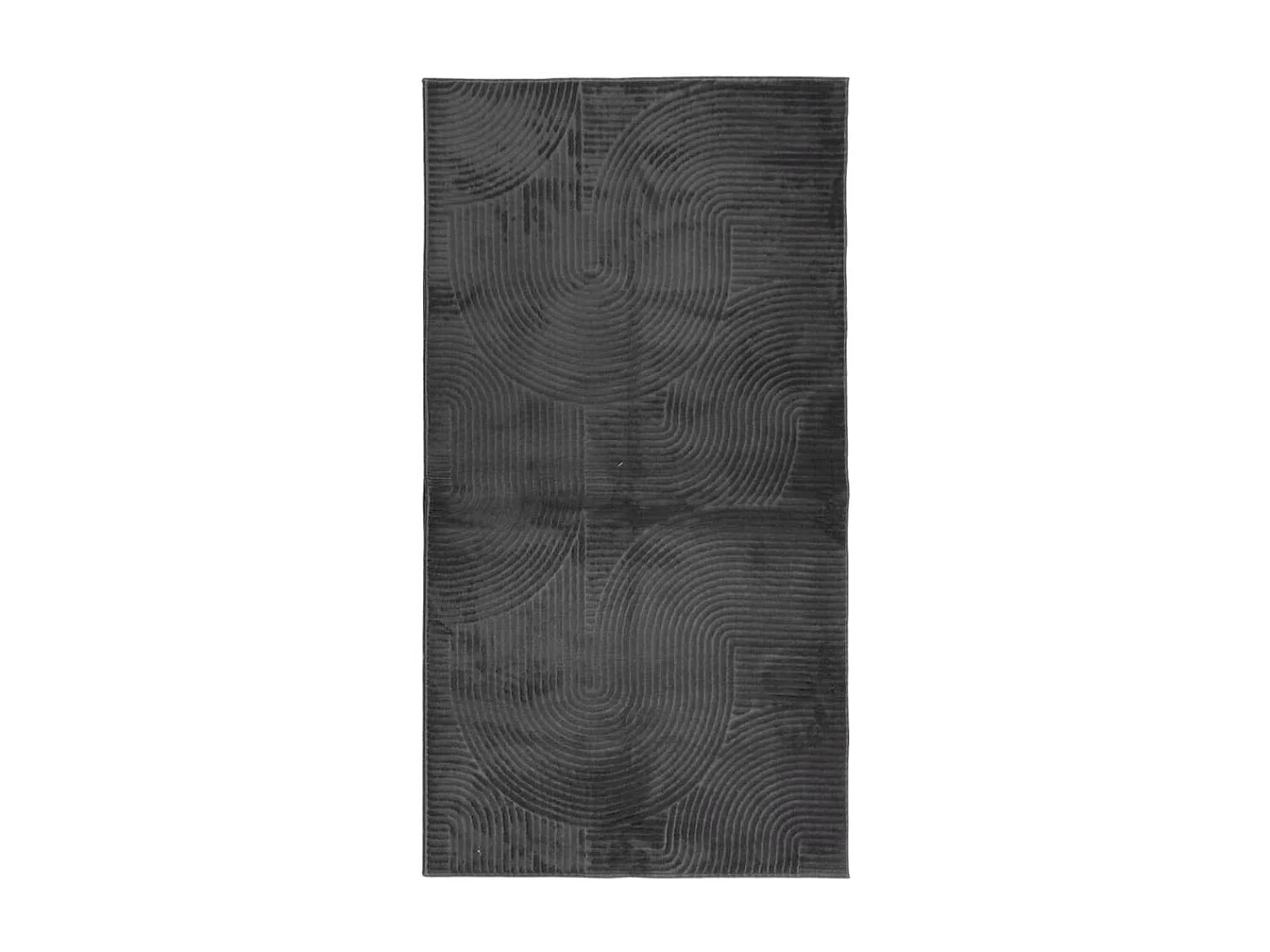Tapis poils courts style scandinave anthracite 80x150 cm