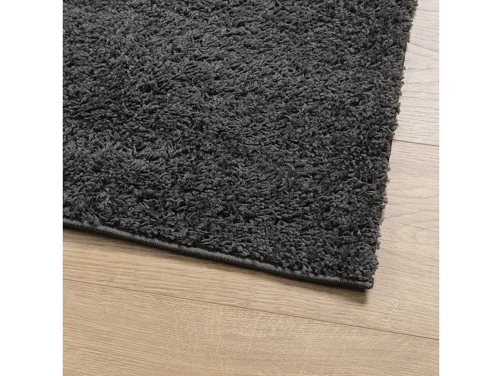Tapis shaggy à poils longs moderne anthracite 100x200 cm
