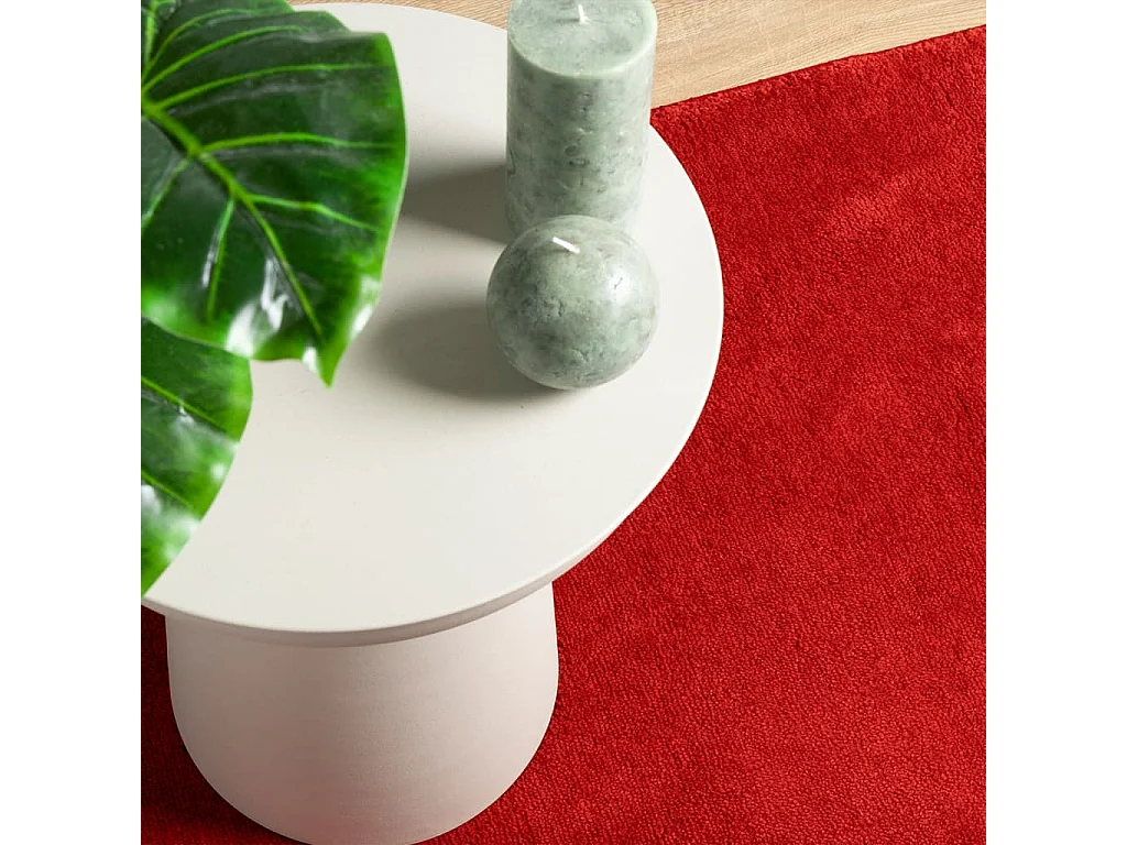 Tapis à poils courts rouge 240x240 cm