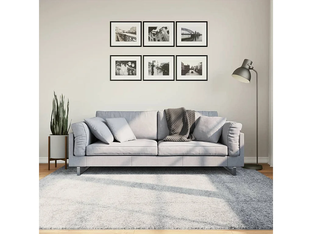 Tapete shaggy de pelo alto 200x200 cm azul