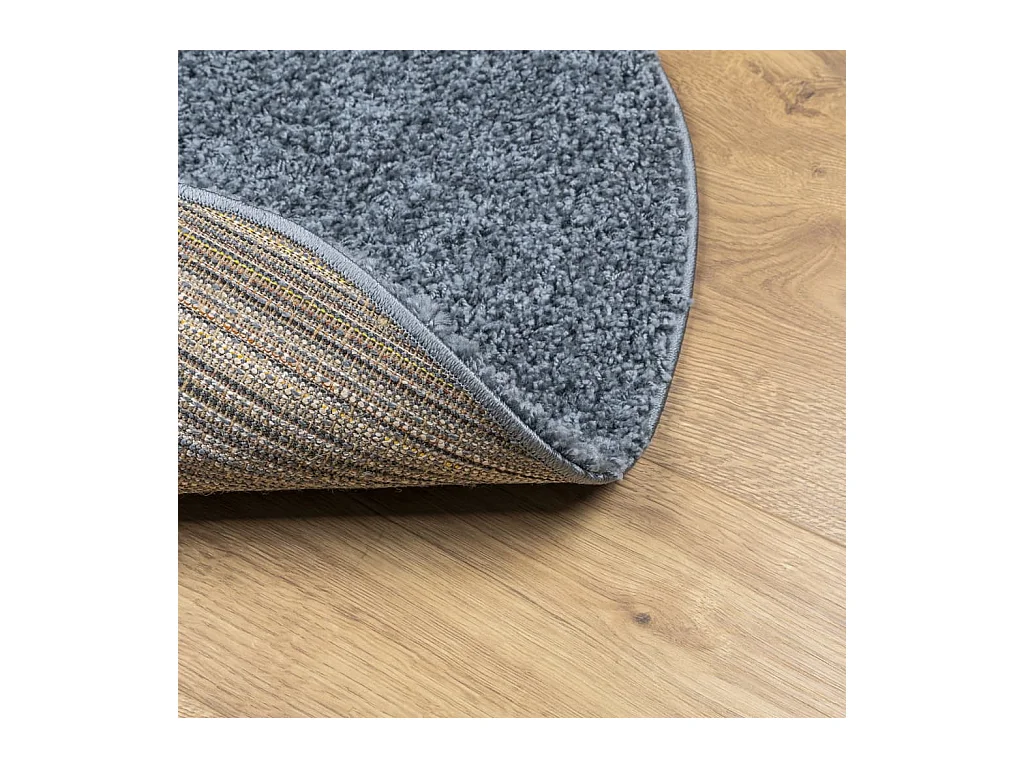 Tapis shaggy à poils longs moderne bleu ø 200 cm