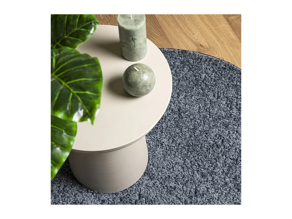 Tapis shaggy à poils longs moderne bleu ø 200 cm