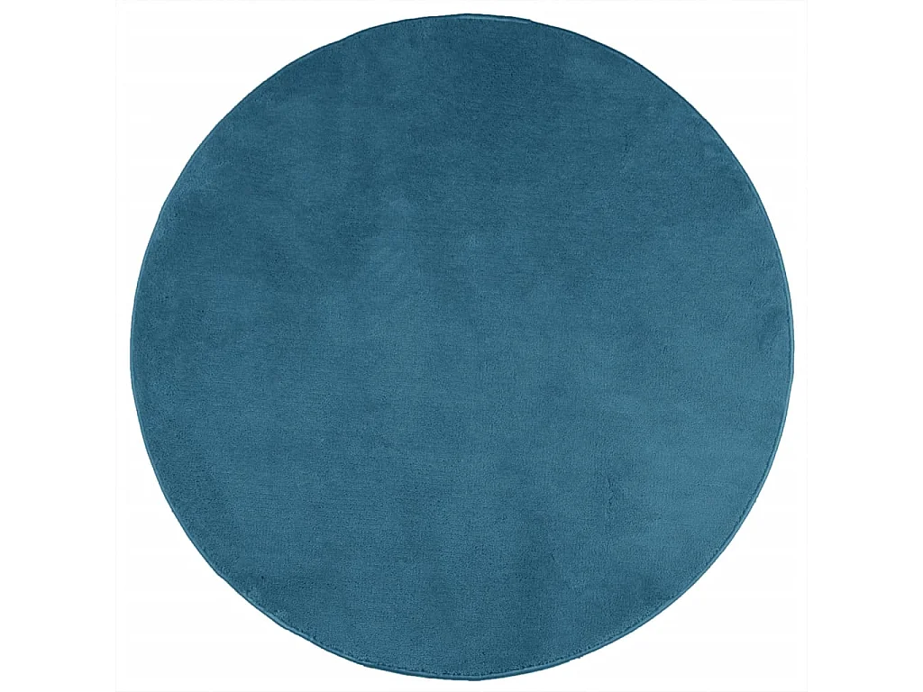 Tapete de pelo curto OVIEDO Ø 120 cm turquesa