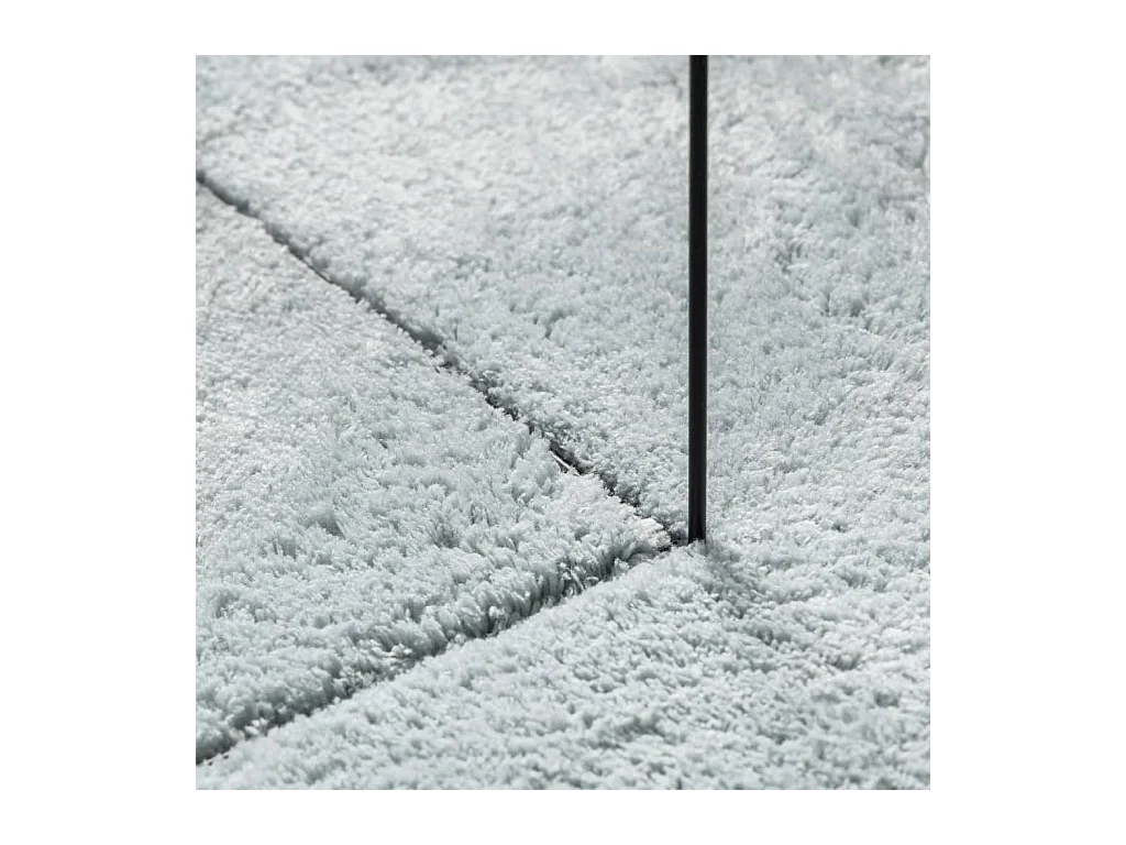 Alfombra de pelo corto suave lavable HUARTE azul 100x200 cm