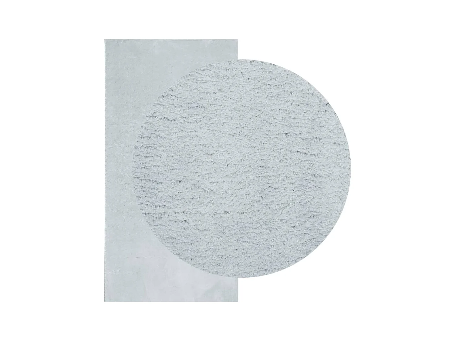 Alfombra de pelo corto suave lavable HUARTE azul 100x200 cm