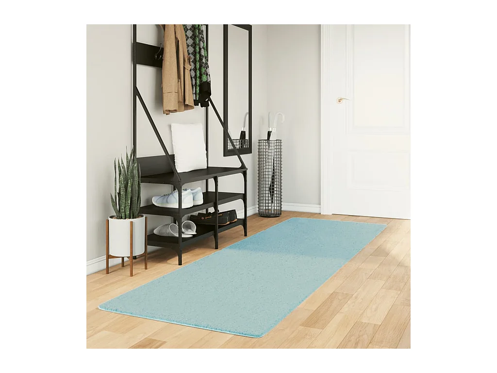 Alfombra de pelo corto OVIEDO verde 80x250 cm