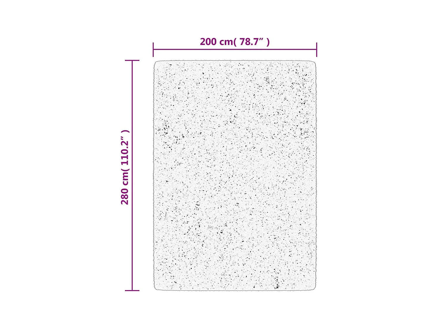 Alfombra pelo corto look escandinavo IZA antracita 200x280 cm