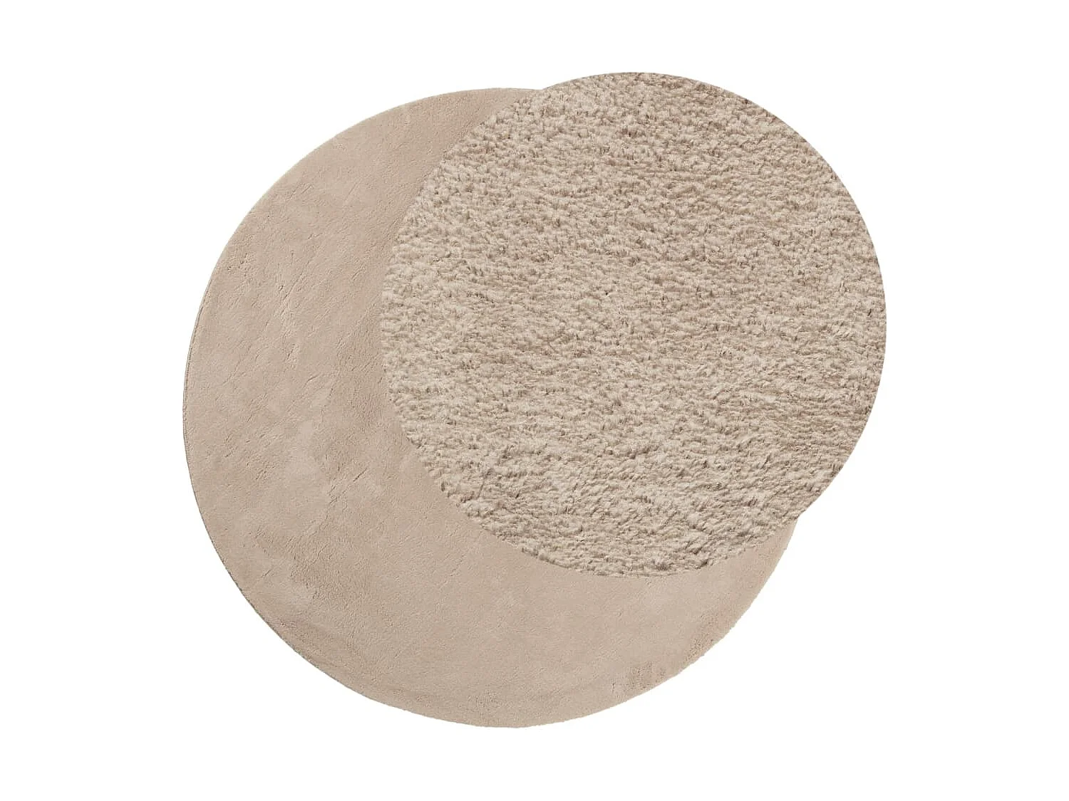 Tapis à poils courts doux et lavable sable ø 120 cm