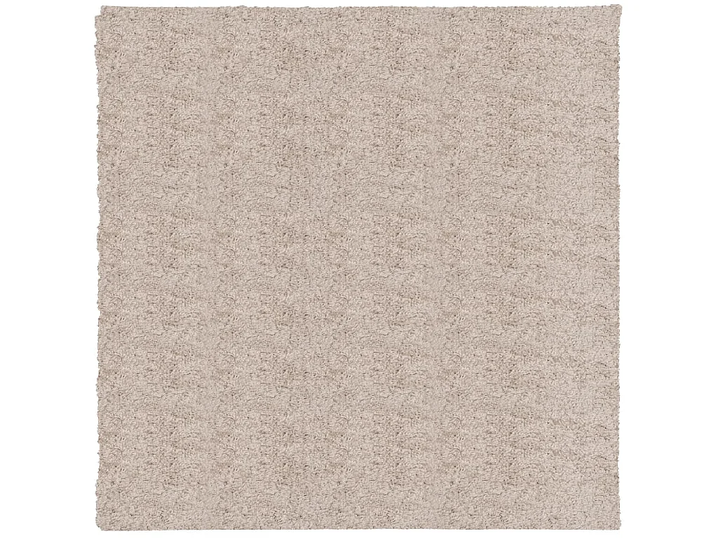 Tapete shaggy de pelo alto 200x200 cm bege