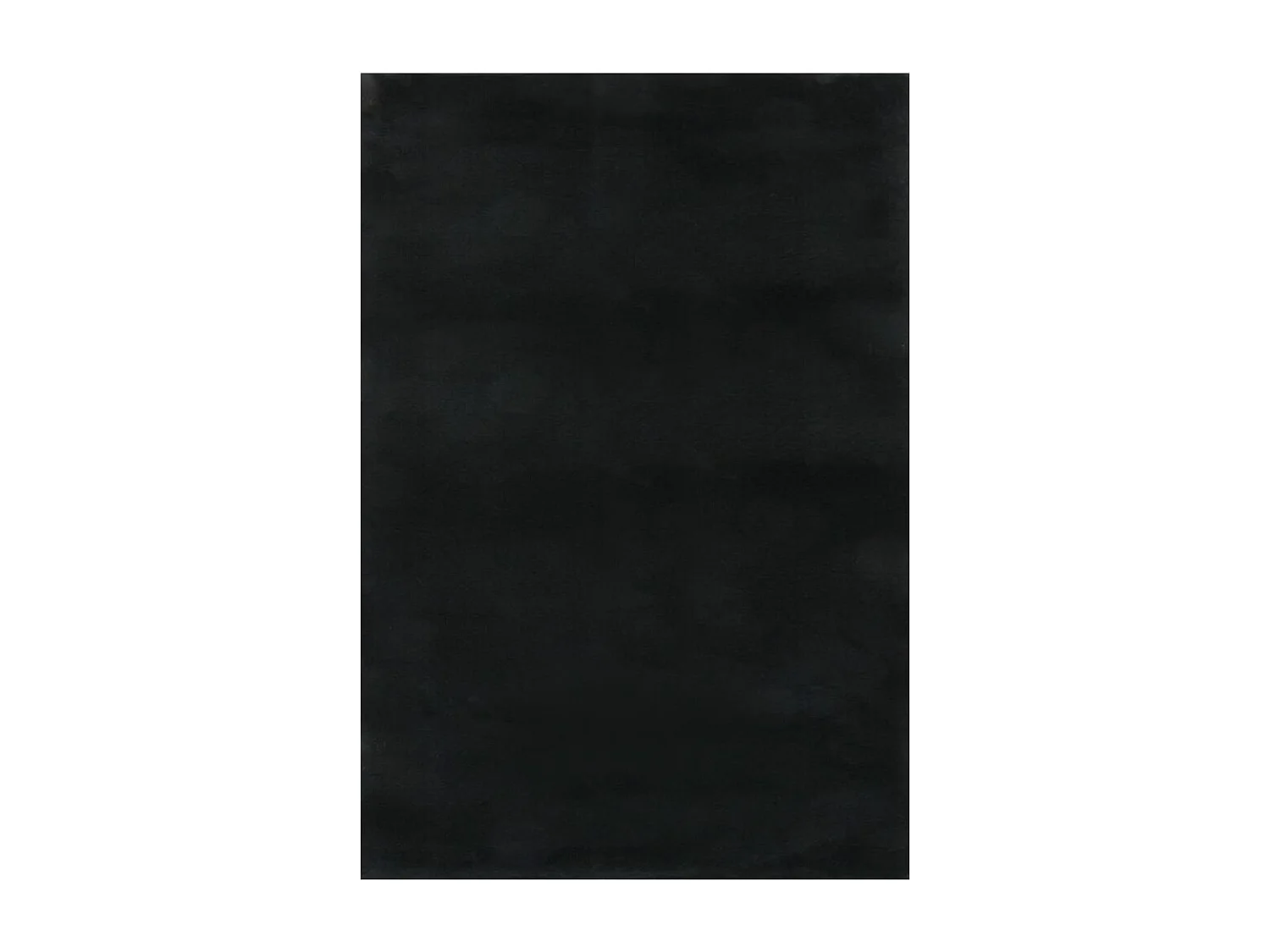 Alfombra de pelo corto esponjoso suave lavable negra 160x230 cm