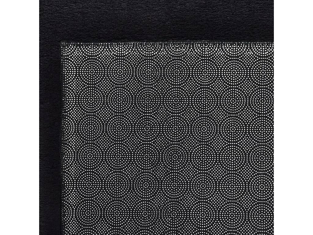 Alfombra de pelo corto esponjoso suave lavable negra 160x230 cm