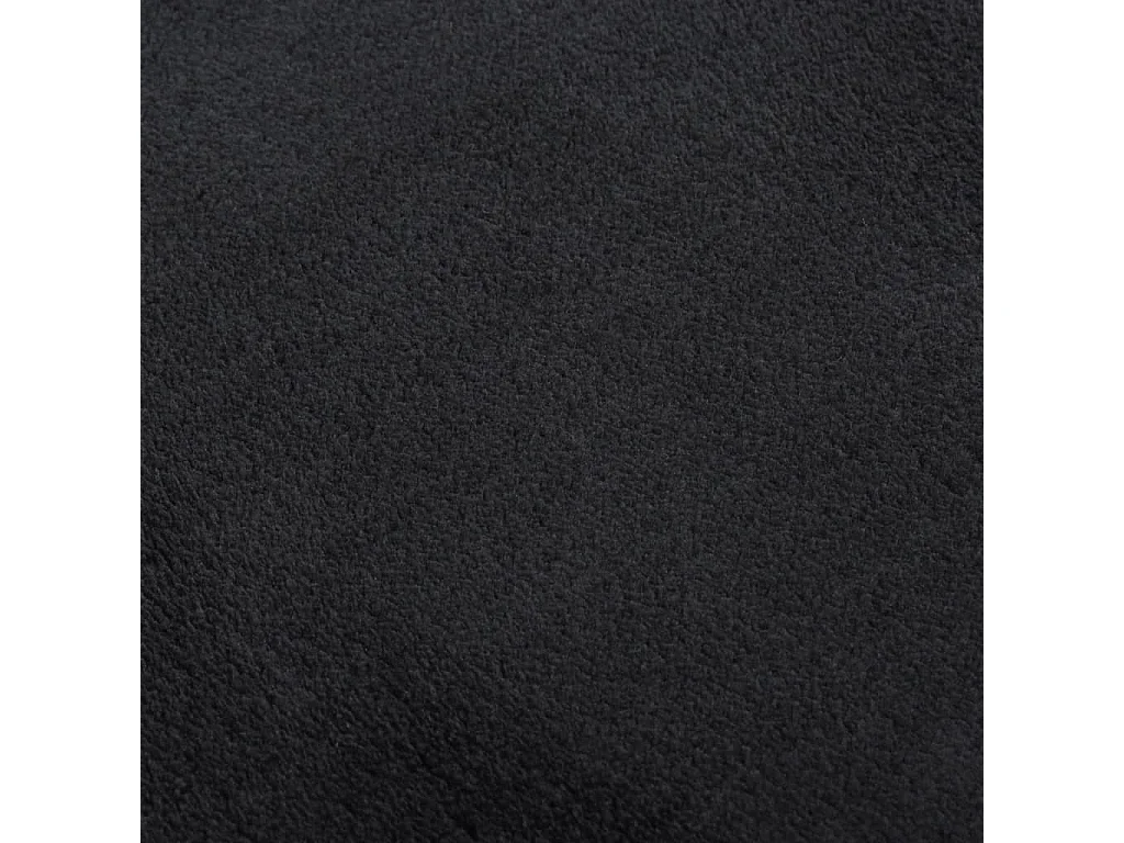 Alfombra de pelo corto esponjoso suave lavable negra 160x230 cm