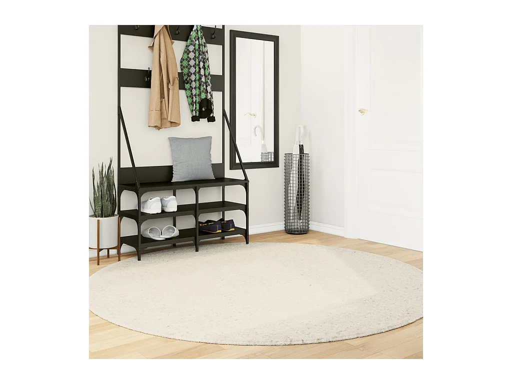 Tapis à poils courts beige ø 200 cm
