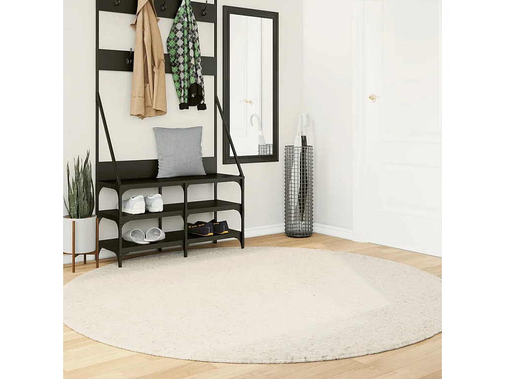 Alfombra de pelo corto OVIEDO beige Ø 200 cm