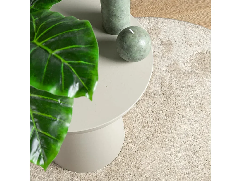 Alfombra de pelo corto OVIEDO beige Ø 200 cm