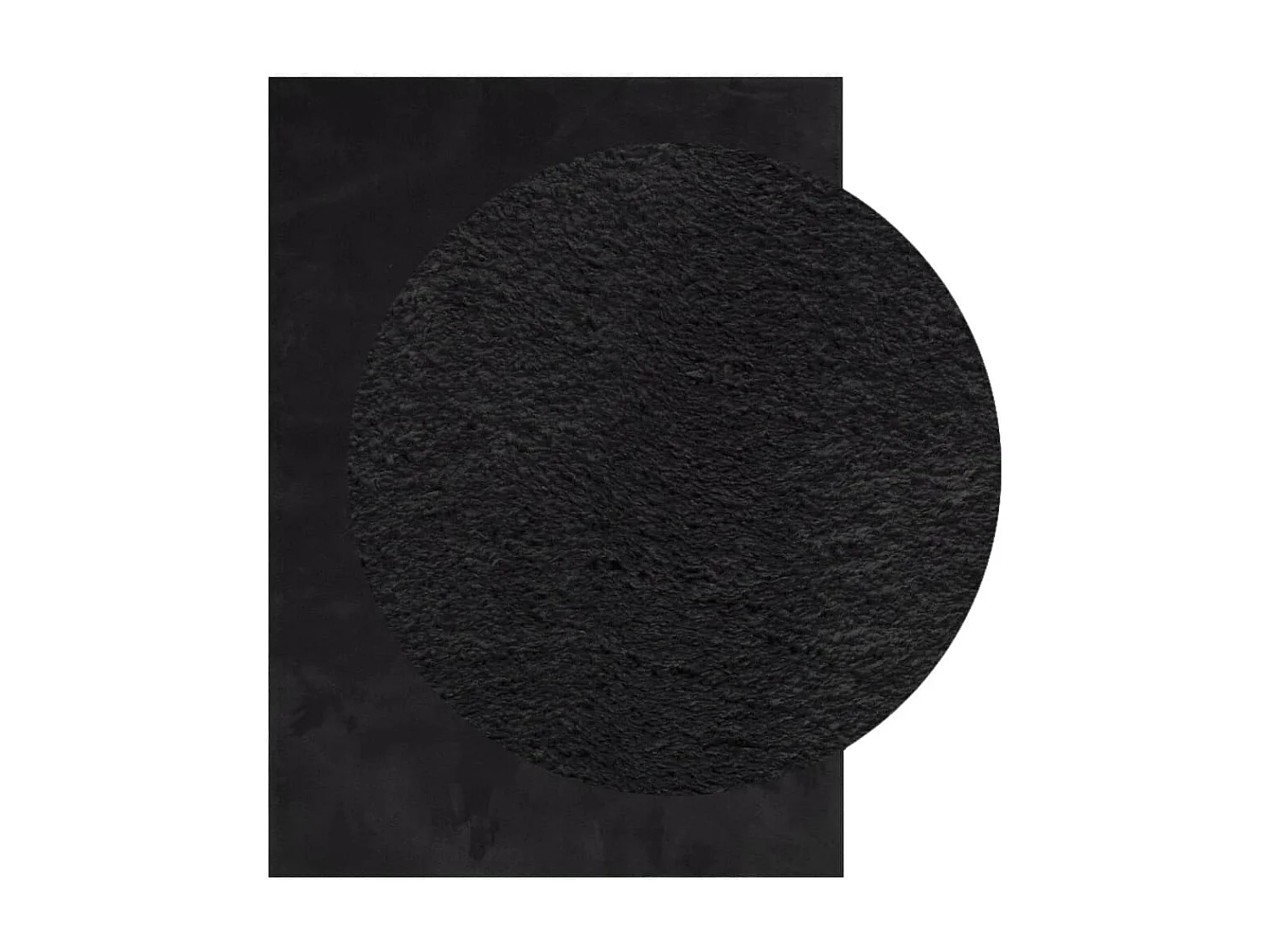 Tapis à poils courts doux et lavable noir 240x340 cm