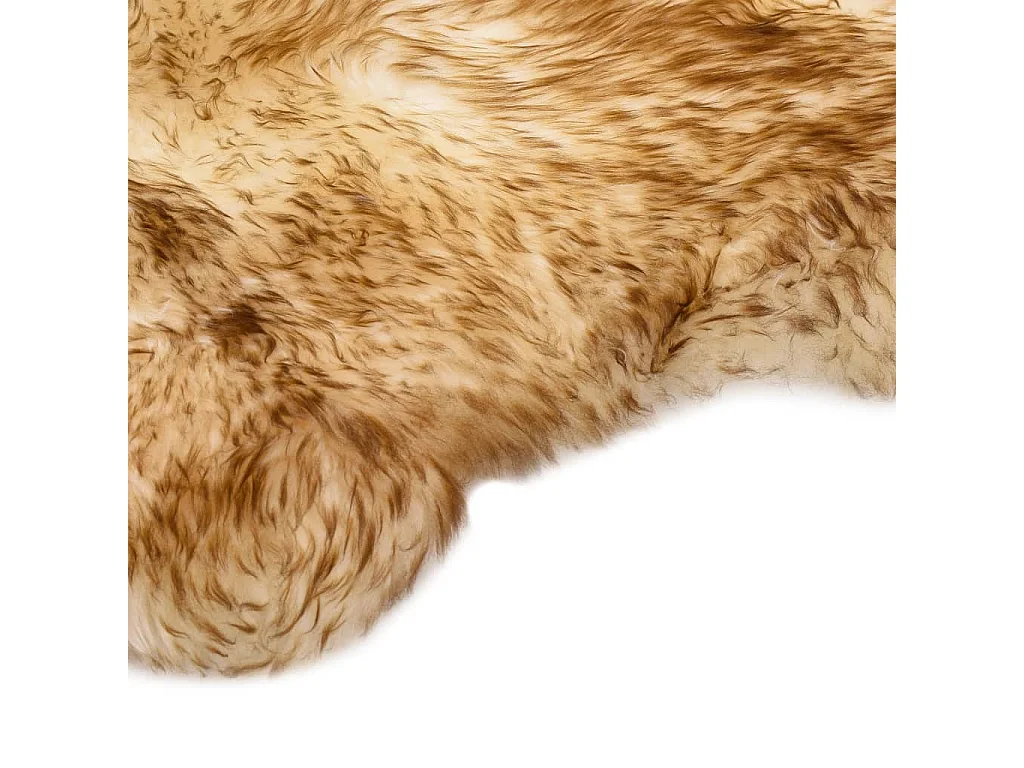 Tapis en peau de mouton 60 x 90 cm mélange de marron