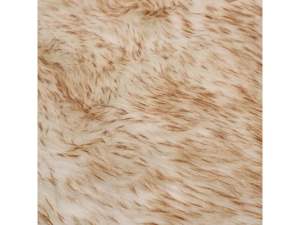 Tapis 60 x 90 cm peau de mouton synthétique mélange de marron