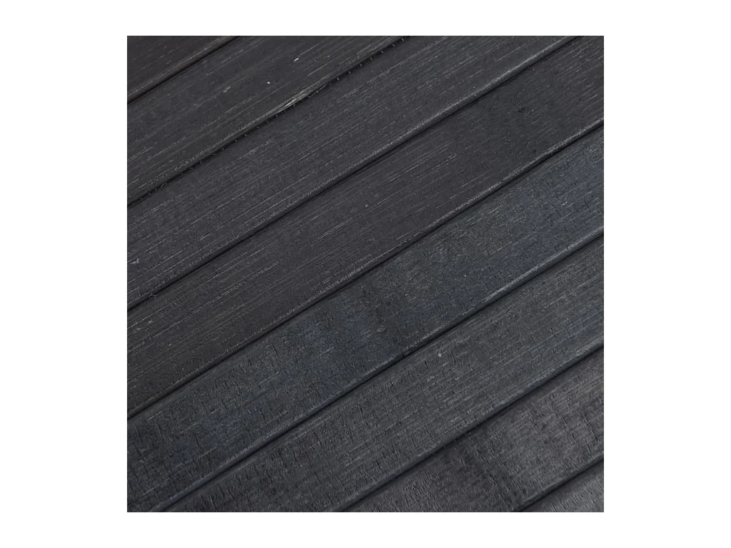 Alfombra rectangular bambú gris 100x100 cm