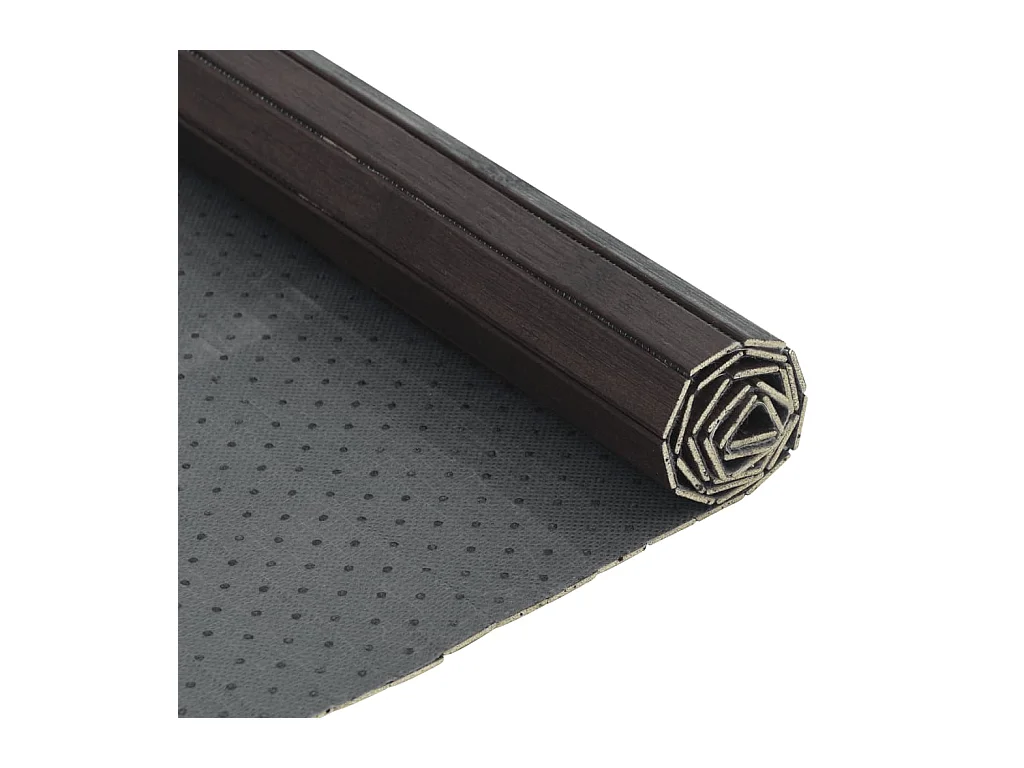 Tapete retangular 70x100 cm bambu castanho-escuro