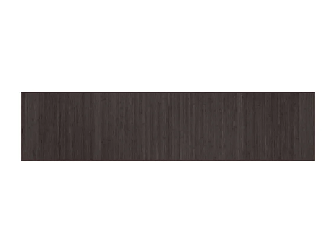 Tapis rectangulaire marron foncé 70x300 cm bambou