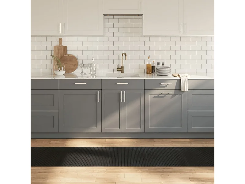 Tapete retangular 60x500 cm bambu preto