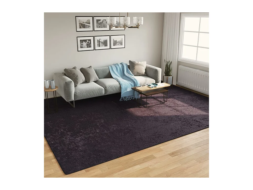 Tapis lavable anthracite 400x300 cm antidérapant
