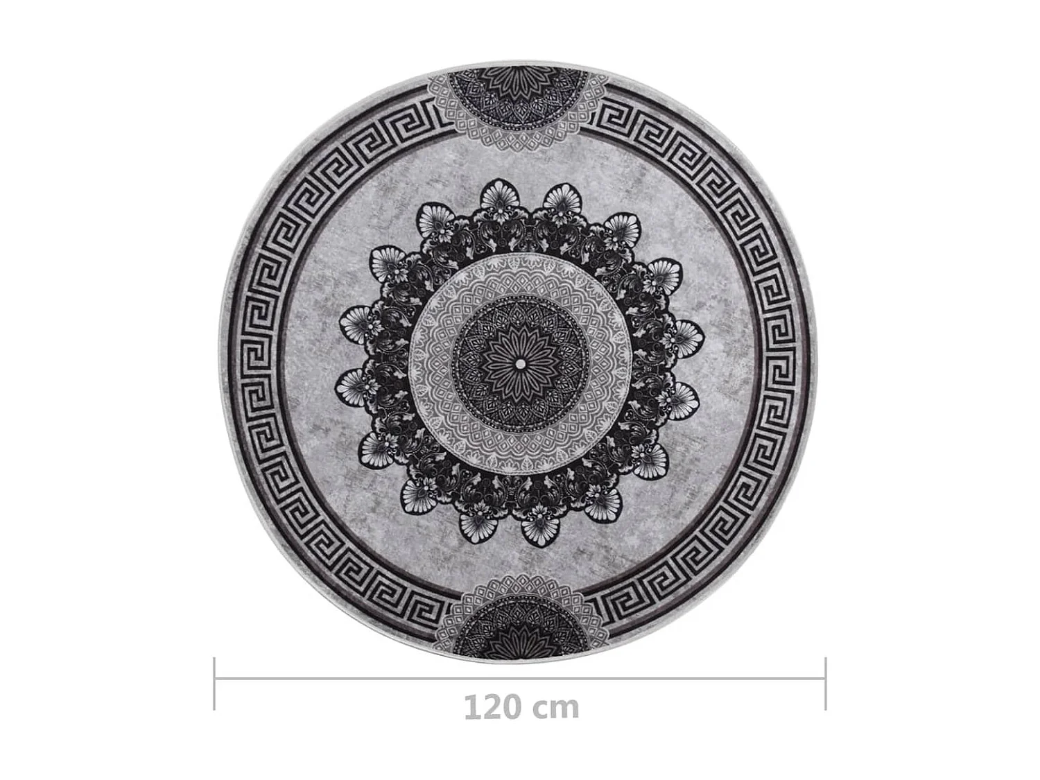 Tapete lavável antiderrapante f120 cm multicor