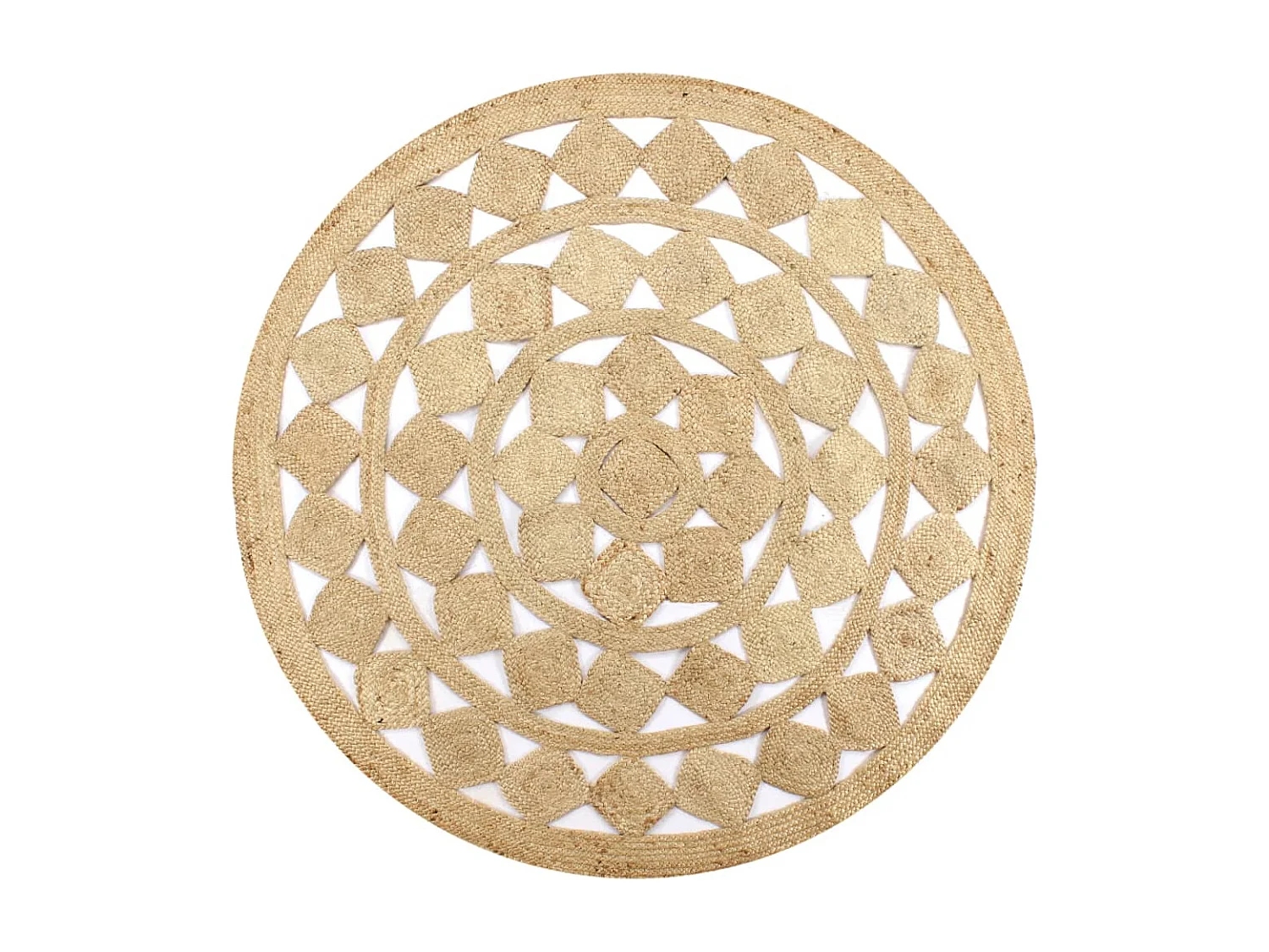 Tapis fait à la main jute tressée 90 cm