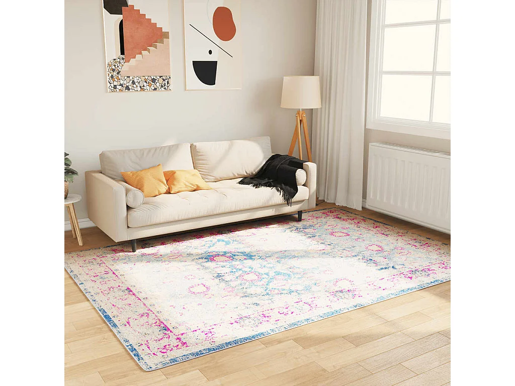 Tapis lavable multicolore 160x230 cm antidérapant