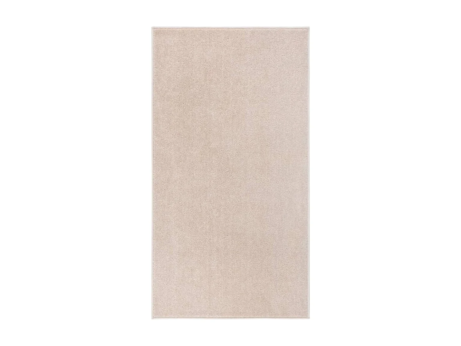 Tapis à poils courts 80x150 cm beige foncé