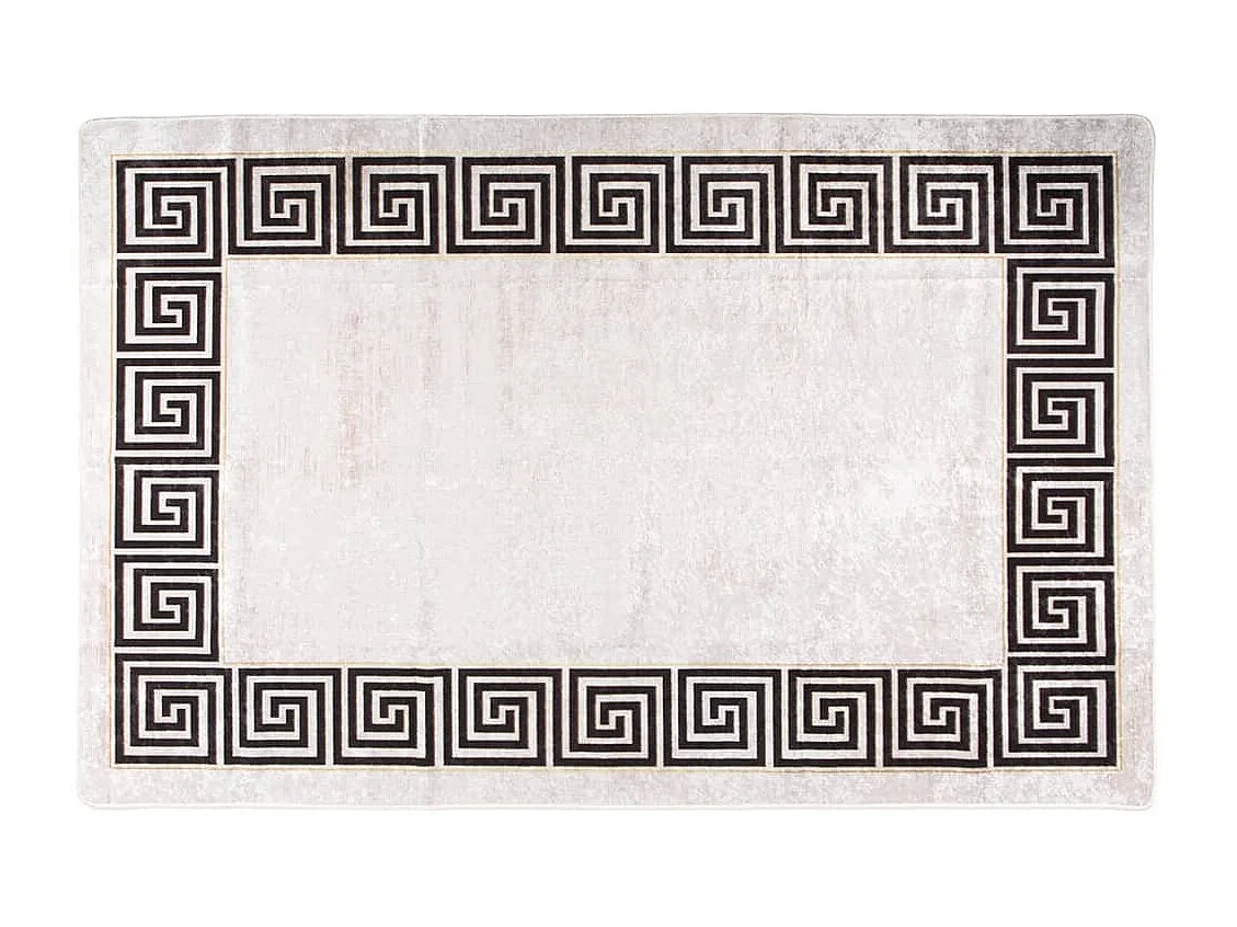 Alfombra lavable antideslizante beige claro 160x230 cm