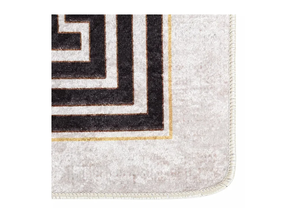 Alfombra lavable antideslizante beige claro 160x230 cm