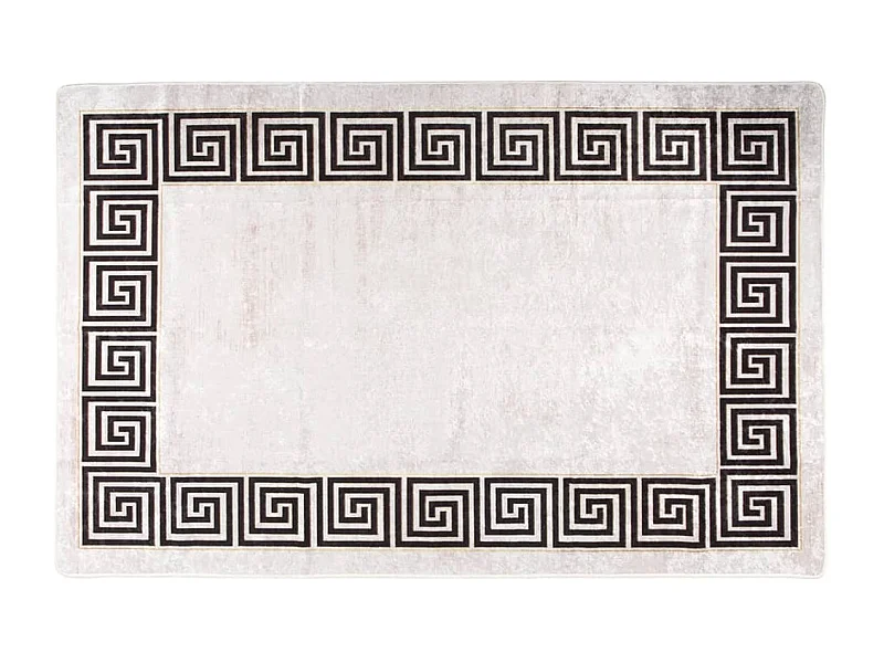 Alfombra lavable antideslizante beige claro 160x230 cm